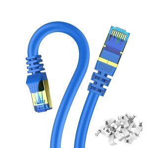 5m Veetop CAT8 LANケーブル カテゴリ-8 超高速 防水 難燃 耐磨 耐候性 金ツメ RJ45コネクタ ギガビット 40Gbps 2000MHz 26awg 爪折れ防