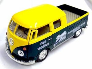 KiNSMART フォルクス・ワーゲン ワーゲンバス ピックアップ デリバリー 1/34　1963 VW Bus Double Cab Pickup YELLOW/GREEN