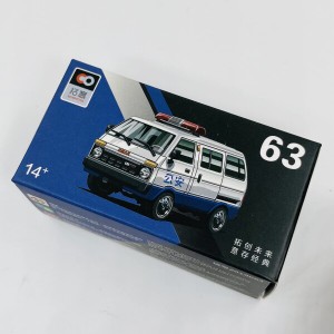 拓意 DAIHATU ダイハツ 1/64 ミニカー (NO.63 DAIHATU 公安パトカー ハイゼットパン)