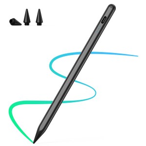 AiSFUL タッチペン iPad対応 極細 超高感度 apple pencil スタイラスペン ペンシル 誤作動防止/自動オフ/磁気吸着機能対応 イラスト ゲー