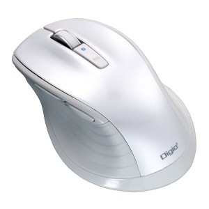 Digio2 F_line 5ボタンBlue LED マウス 大型 無線 Bluetooth 静音 ホワイト 48426