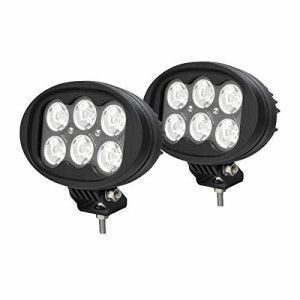 LEDワートライト トラクター 車外灯 60W 狭角 直径155mm 作業灯 6000K 白光 6000LM IP68防水 12V 24V兼用 2個