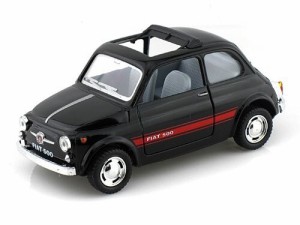 Kinsmart Fiat 500　キンスマート　フィアット500　1/24ダイキャストモデルミニカー (ブラック)