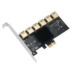 MZHOU PCI-E 1〜6USBスロットライザーカード-WindowsLinuxMacと互換性のあるビットコインマイニング用のより安定性の高いUSB3.0アダプタ