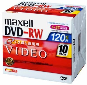 maxell 録画用DVD-RW.120分.10枚パック.1枚づつプラケース付 DRW120.1P10S
