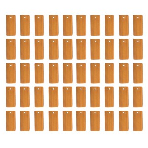 nalaina 竹製スライス 竹木片 (50個セット) チップ タグ 装飾用木材チップ DIY竹木製ペンダント キーホルダー ペンダント 装飾用チップ 