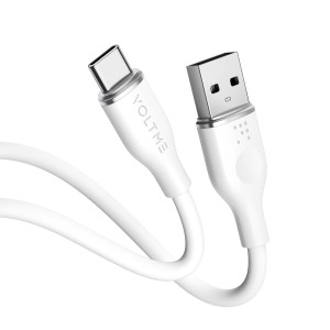 VOLTME USB Type C ケーブル 柔らかいシリコン製 絡まない 断線防止 急速充電 QuickCharge3.0対応 Xperia/Galaxy/LG/iPad Pro/MacBook そ