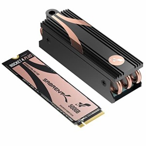 SABRENT SSD 500GB、M.2 ヒートシンク付 M.2 SSD 500GB PCIe 4.0 M.2 SSD NVMe 500GB、Gen4 M.2 2280、内蔵SSD速度最大7000MB/秒 ロケッ