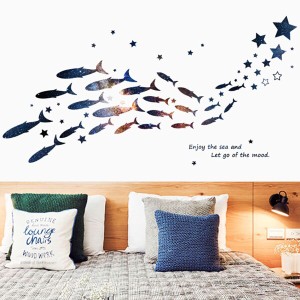 Condessacity ウォールステッカー 海 壁紙シール はがせる おしゃれ 北欧 海の魚の星 御洒落 ウォール ペーパー 美しい動物 和風 壁 ステ