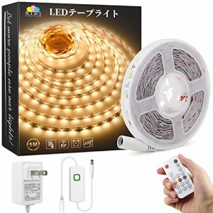 SIBI LEDテープライト15M 電球色 「新技術 RFリモコン 360度自由制御」無段階調光 間接照明 ledテープ 15M 明るさ調整 24V 60leds/M 2835