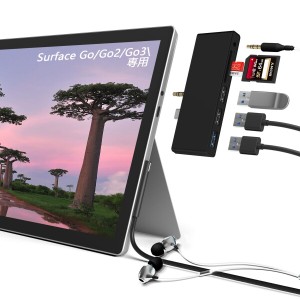 Microsoft Surface Go/Surface Go2/Surface Go3 専用 USB ハブ サーフェス ゴー ハブ アダプター (USB 3.0ポート*1 + USB 2.0ポート*2 + 