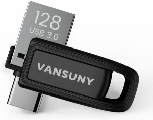 Vansuny USBメモリタイプC 128GB USB 3.0 デュアルフラッシュドライブ 超高速データ転送 読取り最大150MB/s 超小型 回転設計 防水 Type-C