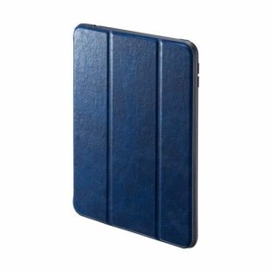 サンワサプライ iPad mini 2019 Apple Pencil収納ポケット付きケース・ ブルー PDA-IPAD1414BL
