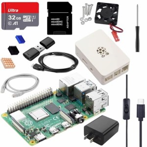 Vesiri Raspberry Pi 4B Starter Kit技適取得済 Raspberry Pi 4 Model B(RAM 4GB)/ラズベリーパイ4B/32GBのMicroSDカード/5V 3A USB-Type