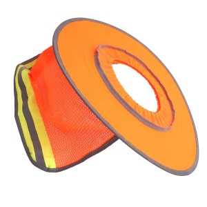 Cuifati ヘルメットサンシールド、オレンジ色の安全ヘルメットシールド通気性ソフト衛生作業員用作業保護用日焼け防止工事作業員用
