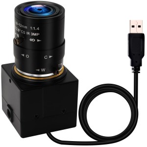 ELP 200万画素 ウェブカメラ広角調節可能な2.8-12 mm可変焦点レン Web会議用カメラ 広角 1080P CMOS OV2710センサー UVCウェブカメラサポ