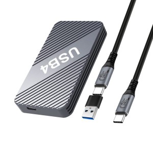 VCOM 40Gbps M.2 SSD 外付けケース USB4.0 NVME専用 M.2 SSDケース Thunderbolt 3/4 USB4/3.2/3.1/3.0/2.0 ポータブル アルミニウム製 高