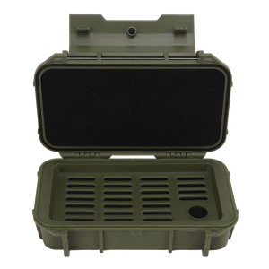 Fokavic 収納ボックス、防水ハードキャリーツールケース安全器具ツールボックス屋外キャンプ用ABSプラスチック収納ツールボックス(アーミ