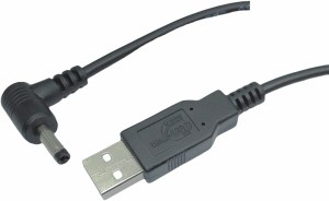 カモン USB(A)←→DCジャック(直角/外径：2.35[ファイ]/内径：0.7[ファイ])/黒/1.2m