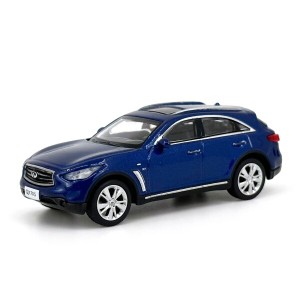 Paudi Model 1/64 Infiniti QX70S モデルカー ミニカー コレクション 青