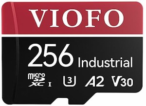 VIOFO 256GB 産業等級の microSD カード、U3 A2 V30 の高速記憶カード アダプター付き、Ultra HD 4Kビデオ録画対応 (256GB))