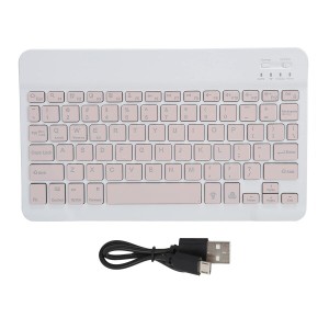 USBワイヤレスキーボード、超薄型Bluetoothキーボード10インチワイドコンピューターキーボード、RGBバックライト付き滑り止めフルサイズ