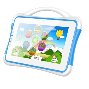 7インチ幼児用タブレット、Android 10用キッズ学習タブレット、1280 x 800 HDタッチスクリーン、落下防止ケース付きウルトラスリムタブレ