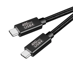 Thunderbolt 4 ケーブル (1.5m, ブラック) USB4対応 Popolier ( 240W出力 / 40Gbps高速データ転送 / 8K・4K / USB 3.2/3.1/3.0/2.0 ) サ