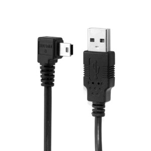 CY 5m 3m 1.8m 0.5mミニUSB Bタイプ5ピンオス - USB 2.0オスデータケーブル、フェライトライト付きライトアングル、アップアングル、ダウ