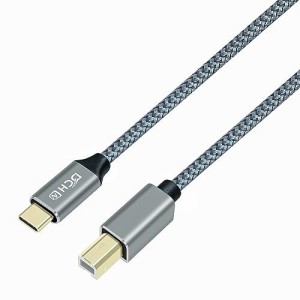 DCHAV USB C to B プリンターケーブル USB Type-C to Type-B ケーブル ナイロン編み オーディオDAC ミキサー MIDIキーボート デジタルピ