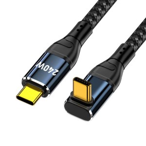 xiwai 48V 5A USB-C充電コード 0.5M Type-C 100W充電 48Gbpsデータケーブル ラップトップ タブレット スマホに最適 アップダウン アング