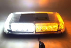 回転灯 点滅灯 LED警告灯 防水 マグネット式 吸盤付き 車電源 12-24V対応 最大3m超え延長ケーブル 24LED電球 視認性 黄色+白