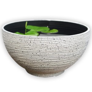 Fuyutu 睡蓮鉢 メダカ鉢 丸鉢 11号 水槽鉢 プラスチック 飼育鉢 樹脂製 軽量 割れにくい 頑丈 約外径35×高さ18cm 屋外 水鉢 水生植物に 