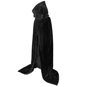 (IvyRobes) 魔女 コスプレ衣装 フード付 ハロウィン 仮装 コスプレ マント クリスマス ブラック