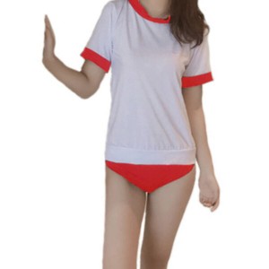 (ノクスルーナ) ブルマ 体操服 コスプレ 大きいサイズ 体操着 女子陸上 コスチューム 男の娘 赤色 Mサイズ