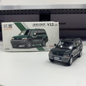 拓意 ミニカー 1/64 MITSUBISHI PAJERO 三菱パジェロ ダイキャストカー (グリーン)