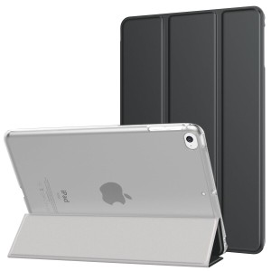 iPad mini 5 ケース MoKo iPad mini 第5/4世代専用保護カバー 半透明シェル オートスリープ機能 三つ折りスタンド 高級PUレザー 裏地マイ