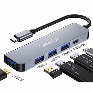USB Cハブ 5-in-1 タイプCハブ ドッキング変換アダプタ( USB 3.0/PD 100W) MacBook Pro Air/iPad Pro/Samsung/ChromeBook/Surface Go / P