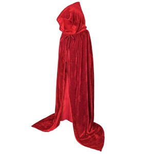 (IvyRobes) 魔女 コスプレ衣装 フード付 ハロウィン 仮装 コスプレ マント クリスマス レッド