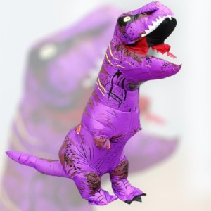 (alldeblue) 恐竜 着ぐるみ ティラノサウルス コスプレ 怪獣 大人 歓送迎会 レース (紫色)