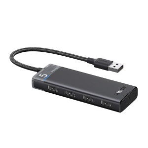 UGREEN USB3.0 ハブ USB ハブ スリム設計 4ポート 軽量 5Gbps高速データ転送 バス/セルフパワー USB C充電 USB3.0拡張 テレワーク リモー