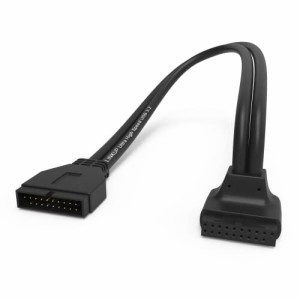 LINKUP - USB 3.2 Gen 2 (USB 3.1) 内部アダプター 20pinマザーボードヘッダー 20ピン マザーボードヘッダーオス-メス 10Gbps PC USB-A 