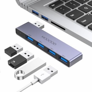 MOGOOD USBハブ3.0 USBディスペンサ USBポートエクスパンダ USBマルチポートアダプタノートパソコン、フラッシュメモリドライブ、HDD、コ