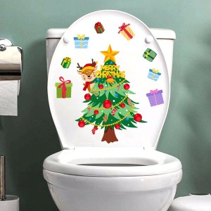 Mestiker 便器シール ウォールステッカー 愛のテーマです クリスマスツリー 木 トイレ ステッカー おしゃれ 浴室 シール かわいい Diy ウ