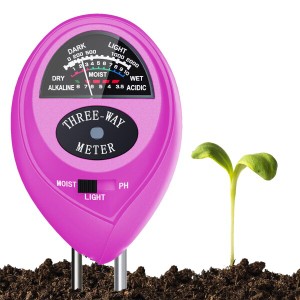 Favuit 土壌メーター, 1台3役デジタル土壌酸度計 簡易型土壌水分測定器 差し込み式光照度測定計 土壌酸度pH 水分 照度測定機能付き 園芸