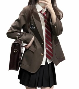 (CAWILXHA) ブレザー セーラー服 チェック柄 緑 ジャケット コート jk制服 女子制服 Cosplay 高校生 4点セット (L, ブレザーの4点セット