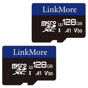 LinkMore 128GB マイクロSDカード Nintendo Switch対応/MicroSDXCカード / U3 / A1 / V30 / SDアダプター付 (読込最大95MB/s)
