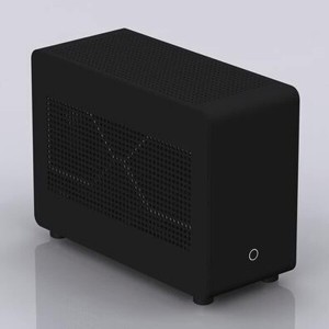 GEEEK Mini Sfx ITX 透明アクリル G1-SE A4 コンピュータケース (アルミサイドパネルマットブラック)