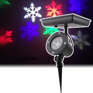 LIERSI クリスマスプロジェクターライトLED風景投影移動雪の降雪灯クリスマススノーフレーク回転プロジェクターライト屋内＆屋外用スポッ