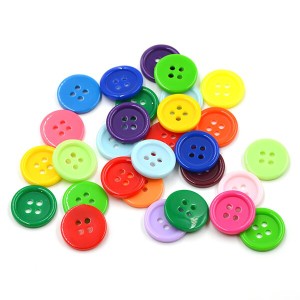 YANGZI ボタン50枚入り 4穴 プラスチック製 直径12mm 丸型 かわいい アクセサリーパーツ手芸 DIY 工芸品 裁縫 カラフル